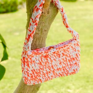 Orange&White Tropical bag
